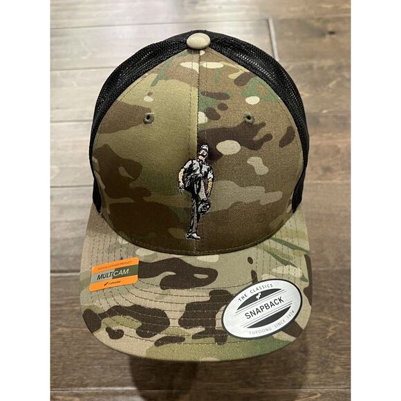 Yupoong MultiCam Mens Camo Camouflage Adjustable Snapback Trucker Hat Cap NWOT - Picture 2 of 10